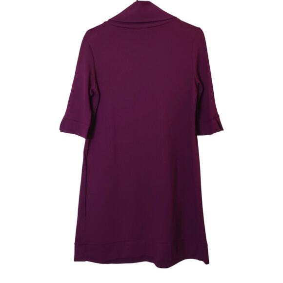 Isabella Oliver Maternity Tunic Dress Turtleneck Aubergine Purple Small A-line - Picture 2 of 15